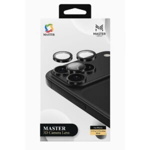 Master 3D Camera Lens Aluminium for iPhone 17 Pro-17 Pro Max - Black