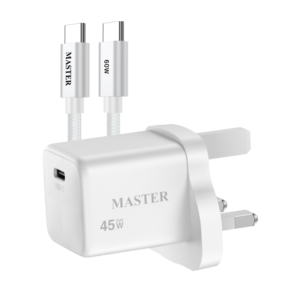 Master Charger 45 GaN Single USB-C , PPS,  AVS-White