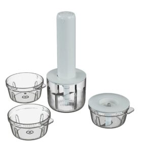 Green Lion HANDY STICK Chopper and Grinder Set 30W - White