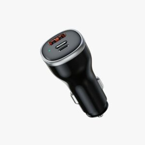 Master 78W 3-Port Car Charger USB-C PD30W PPS33W + USB-A QC45W + Lightning PD Fast Charging - Black