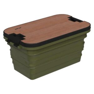 Green Lion FOLDING BASKET with Built in Table - Green