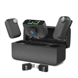 Powerology Pure Q1 Microphone With AI Noise cancelling Touch Screen - Black