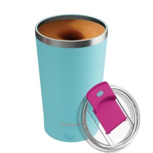 Porodo Detachable Self Stirring Mug Double Wall Stainless Steel 400ml – Blue