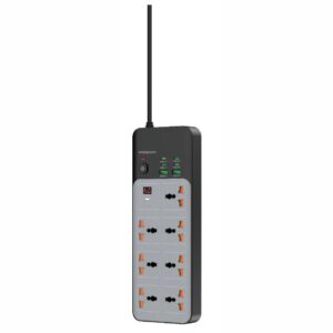 Porodo 7-1 Power Socket with Universal AC Output  4C  3M Length - Grey
