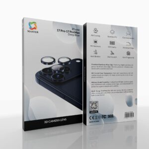 Master 3D Camera Lens Aluminium for iPhone 17 Pro-17 Pro Max - Black