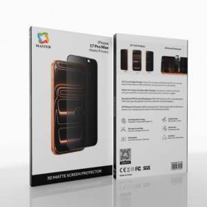 Master 3D Matte Screen Protector Privacy for iPhone 17 Pro Max