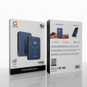 Master Titan Power Bank 35W QI 2.2 MagSafe 27W 10000mAh-Blue