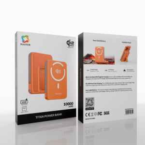 Master Titan Power Bank 35W QI 2.2 MagSafe 27W 10000mAh-Orange