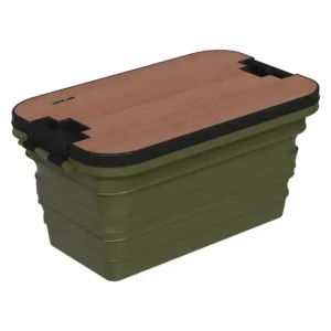 Green Lion FOLDING BASKET with Built in Table - Green