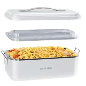 Green Lion GLB-20 LUNCH BOX Portable Food Warmer 1L  - White