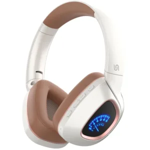 PORODO SOUNDTEC Clap 500mAh BT 5.4 ANC HEADSET FOLDABLE -BEIGE