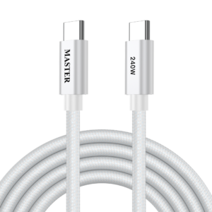 Master Braided 240W Cable USB-C to USB-C 1.2M - White