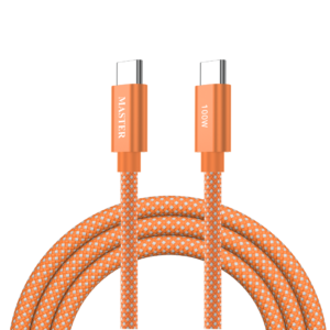 Master Braided 100W Cable USB-C to USB-C 1.2M - Orang