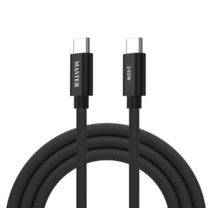 Master Braided 240W Cable USB-C to USB-C 1.2M - Black
