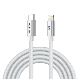 Master Braided 27W Cable USB-C to Lighting 1.20M - White