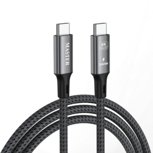 Master Braided 240W/40Gbps/8k60hz Cable USB-C to USB-C 1M - Gray
