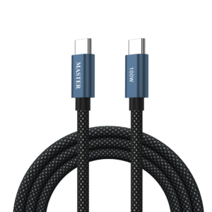 Master Braided 100W USB-C to USB-C Cable2M- Dark Blue
