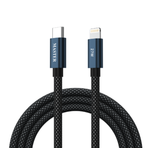 Master Braided 27W Cable USB-C to Lighting 1.20M - Black