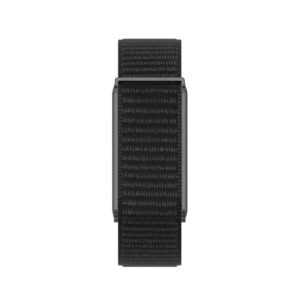 Porodo Trackfit Screenless Silicone  Fitband BlackStrap Silver Case - Black