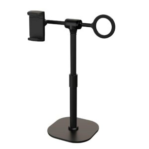 Porodo EvoStand 360 Degree rotating Dual Phone Holder with adjustable Metal stand- Black
