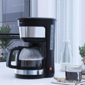LePresso Drip Coffee Maker with Glass Carafe 1.25L 1000W-Black