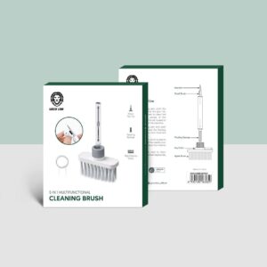 Green 5 in 1 Multifunctional Cleaning Brush - White