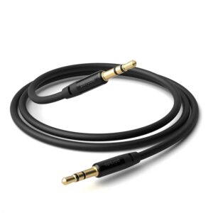 Porodo Blue PVC AUX Audio Cable 3.5mm 1M - Black