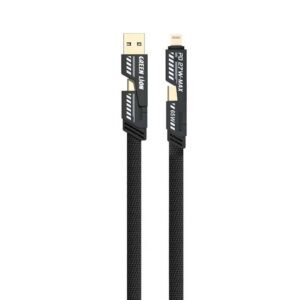 Green Lion 2 in 2 Braided Fast Charging Cable 65W 2M - Black