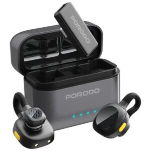 Porodo Movo Lavalier Microphone with 4-5H Battery Life+ Apple & Type-C
