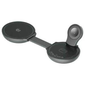 Green Lion Qi2.2 Tri-Charge Foldable Magnetic Wireless Charger 25W - Grey