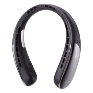 Porodo lifestyle Neck-Hanging Fan with Cooling -black