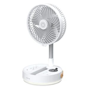 Green Lion ROVIO 8" Folding Fan- White