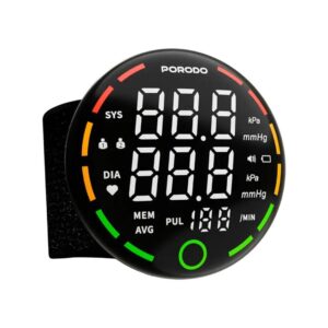 Porodo Rechargeable Wrist  BP Monitor - Black