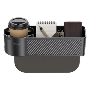 Green Lion CAR SEAT ORGANIZER Built-In Cup Holder - Black