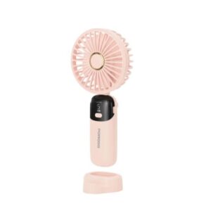 Porodo lifestyle handheld Fan With Led Display - pink