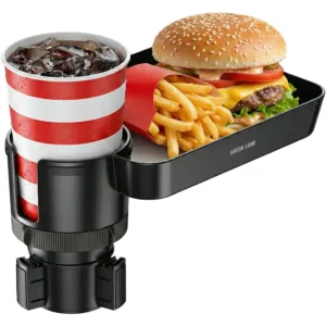 Green Lion MULTI-FUNCTION Car Cup Holder Tray - Black