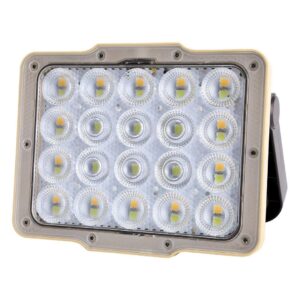 SOLGTBK} Green Lion Solar Flood Light with Solar Panel 4800mAh 950 LM - Black