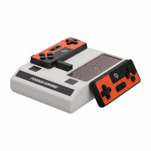 Porodo Gaming Video Game Console with Wireless Controllers & Built-in Games - Orange