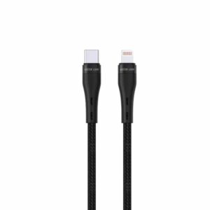 Green Lion USB-C to Lightning Braided Cable 5mtr 20W - Black