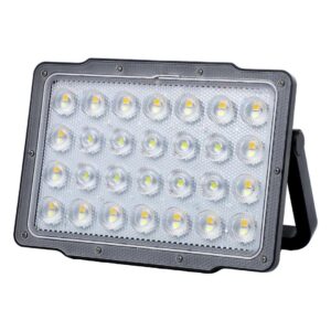 SOLLGBK} Green Lion Solar Floodlight with Solar Panel 7200mAh 1400 LM - Black