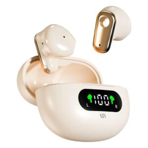 Porodo Soundtec TWS Semi In ear 150mAh Battery Led Display - Beige