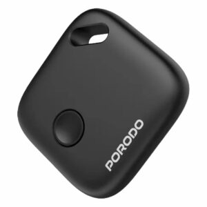 Porodo Findora Rechargeable MFI Smart tag with Find My and Type-c Port - Black
