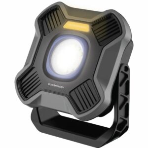 Powerology Brillite 3- Mode Work Light with 4000mAh Battery - Black