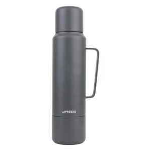 LePresso VacaFlow 1200ml Double Wall Insulated Vacuum Bottle - Grey