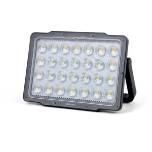 SOLLGBK} Green Lion Solar Floodlight with Solar Panel 7200mAh 1400 LM - Black