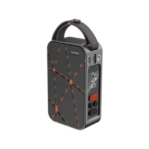 Porodo Flator 60W Car Tire Inflator with 4000 mAh Battery- Black