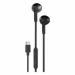 Porodo Soundtec Wired Type C Semi In Ear Earphone with Mic - Black