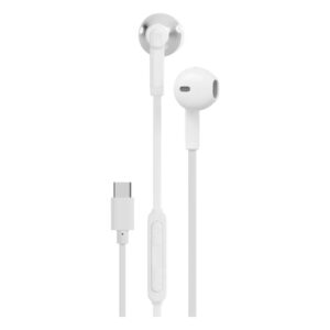 Porodo Soundtec Wired Type C Semi In Ear Earphone with Mic - White