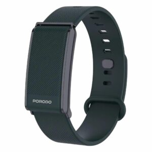 Porodo Screenless Silicone Fitband  Blue Strap SilverCase -Green