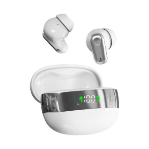 Porodo Soundtec TWS In ear with 5 hours Working Hours Led Display - White